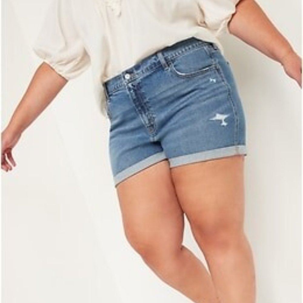 Blue Savy Distressed Denim Shorts Size 15/32